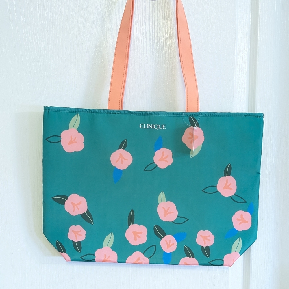 Clinique Open Top Spring Floral Tote. 16 X 11.  New With Tags